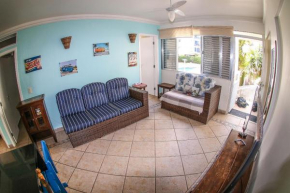 1E-Pe na Areia da Praia do Tombo, 3 Quartos, Ar Cond, 2 Banheiros+Roupas de Cama